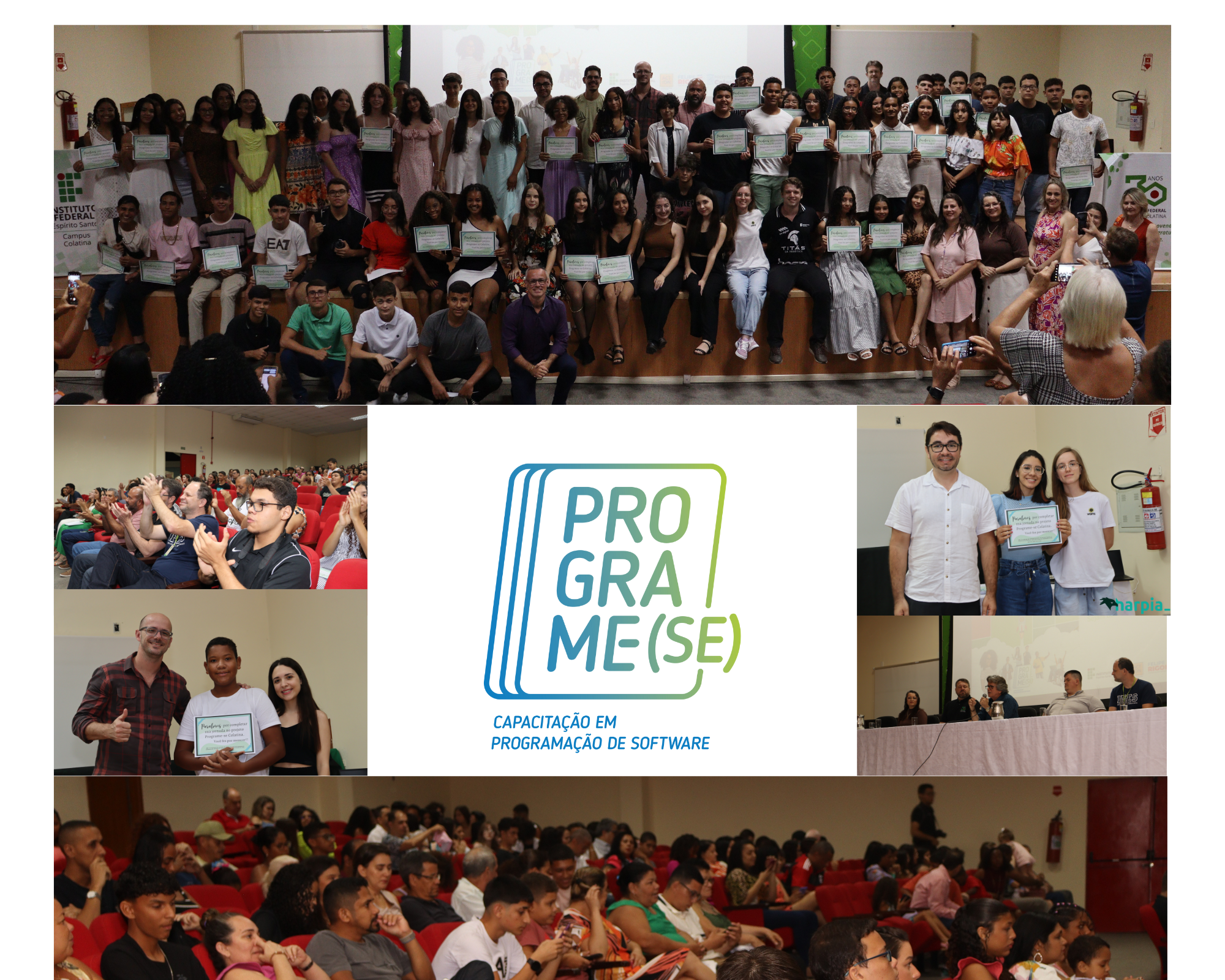 Montagem de Fotos Cerimônia de encerramento ifes campus Colatina